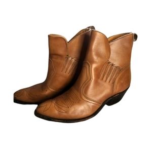 Double h brand womens leather cowgirl boots size 8